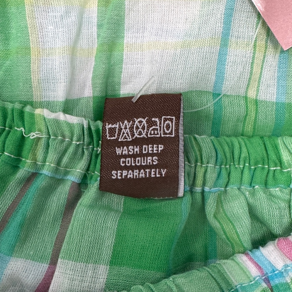 NWT Raj Green Plaid A-Line Skirt with Floral Embroidery One Size Fits‎ Most - Picture 9 of 9
